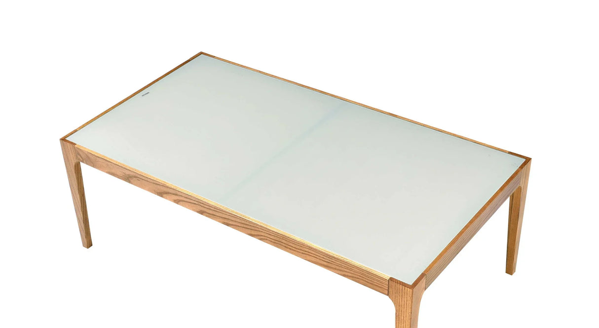 Gwynn - Frosted Glass Top Coffee Table - Natural - Furniture Home Direct