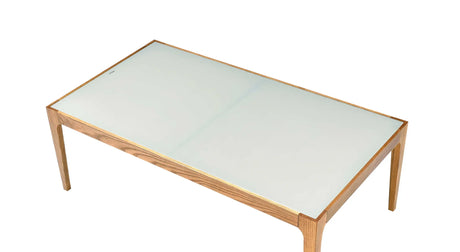 Gwynn - Frosted Glass Top Coffee Table - Natural - Furniture Home Direct