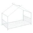 Twin Size Metal House Platform Bed - White - Furniture Home Direct