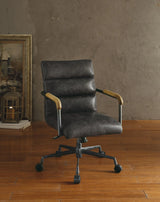 Harith - Retro Top Grain Leather Office Chair - Furniture Home Direct