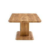 Coffee Table Wood Rectangular With Curved Base Walnut - Furniture Home Direct