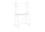 Computer Desk For Home Office, Laptop, Leaning, Storage Shelves, Contemporary & Modern - White - Furniture Home Direct