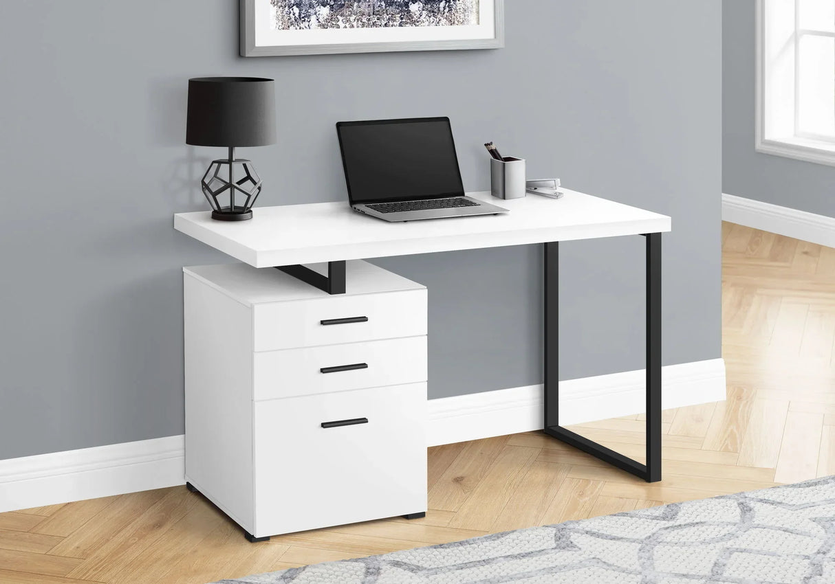 Computer Desk For Home Office, Left, Right Set - Up, Ample Storage Drawers - Furniture Home Direct