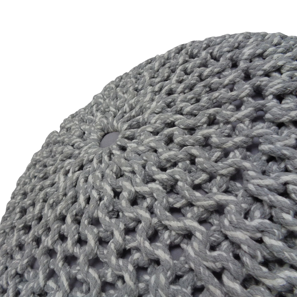 Nikki - Handcrafted Hand Knit Round Pouf - Furniture Home Direct