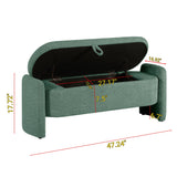 Ottoman Oval Storage Bench, 3D Lamb Fleece Bench With Large Storage Space For The Living Room, Entryway And Bedroom - Furniture Home Direct
