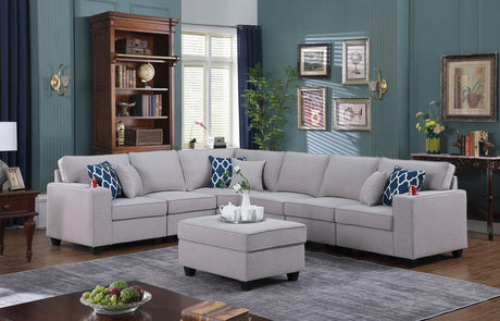 Cooper - Sectional Sofa With Ottomans And Cupholder - Furniture Home Direct
