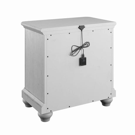 Mariano - 3 Drawer Nightstand With USB - Gray - Furniture Home Direct