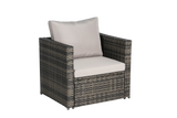 4 Piece Patio Sectional Set With Coffee Table - Gray - Furniture Home Direct