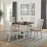 5 Piece DIning Set with Foldable Table - Furniture Home Direct
