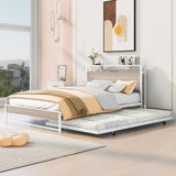 Platform Bed Frame With Trundle, USB Ports And Slat Support, No Box Spring Needed - Furniture Home Direct