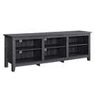 Modern Transitional 3 Shelf Open Storage 70" TV Stand For 80" TVs - Furniture Home Direct