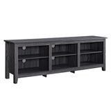 Modern Transitional 3 Shelf Open Storage 70" TV Stand For 80" TVs - Furniture Home Direct