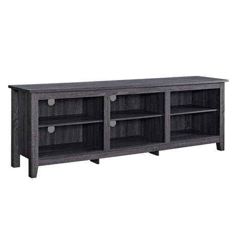 Modern Transitional 3 Shelf Open Storage 70" TV Stand For 80" TVs - Furniture Home Direct