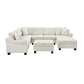 Contemporary U - Shaped Sectional Sofa With Movable Storage Ottoman - Furniture Home Direct