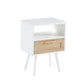 15.75" Rattan End Table With Drawer And Solid Wood Legs, Modern Nightstand, Side Table For Living Room, Bedroom - Furniture Home Direct