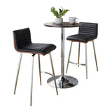Mason - 3 Piece Swivel Mid Century Modern Counter Height Dining Set With Adjustable Table - Furniture Home Direct