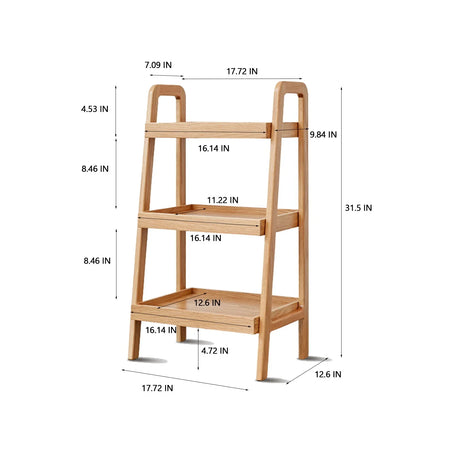 3 Tier Rack, Premium Storage Organizer - Natural - Furniture Home Direct