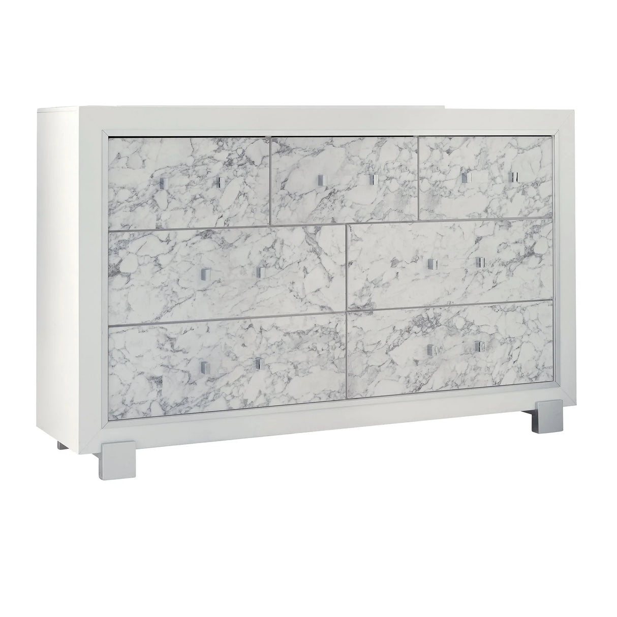 Skye - Marble Dresser - White - Furniture Home Direct
