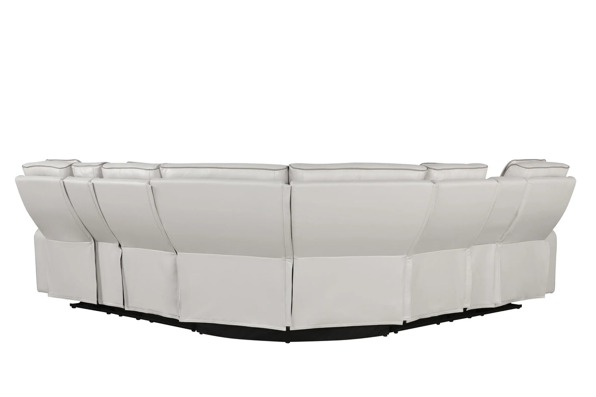 Fortuner Modern Power Reclining Sectional with Bluetooth and LED - Beige - Furniture Home Direct