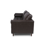 Mid-Century Tufted, Leather Sofa - Furniture Home Direct