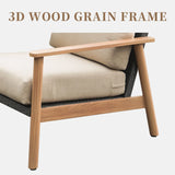 4 PC Outdoor Wicker with Aluminum Frame Set - Beige - Furniture Home Direct