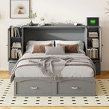 Murphy Wall Bed With Drawer And Rattan Decoration - Furniture Home Direct