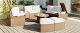 Semi-Circle Outdoor Sectional Set - Furniture Home Direct