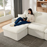 Modern Modular U Shaped Cloud Sectional Couch With Deep Seat And Comfy Chaise - Furniture Home Direct
