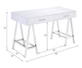 Coleen - High Gloss Writing Desk With USB - Furniture Home Direct