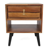 Asther - Bedside Table - Natural Wood / Brown - Furniture Home Direct