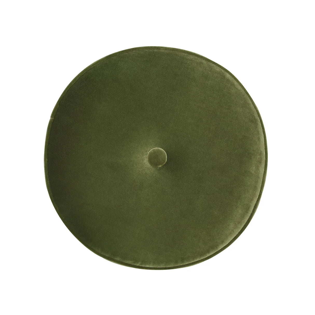 Riley - Round Footstool Ottoman - Olive Green - Furniture Home Direct
