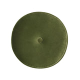 Riley - Round Footstool Ottoman - Olive Green - Furniture Home Direct