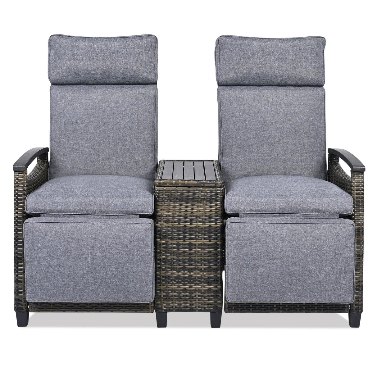 Outdoor Lounge Chair Set - Gray - Furniture Home Direct
