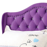 Upholstered Velvet Bed Transitional - Furniture Home Direct