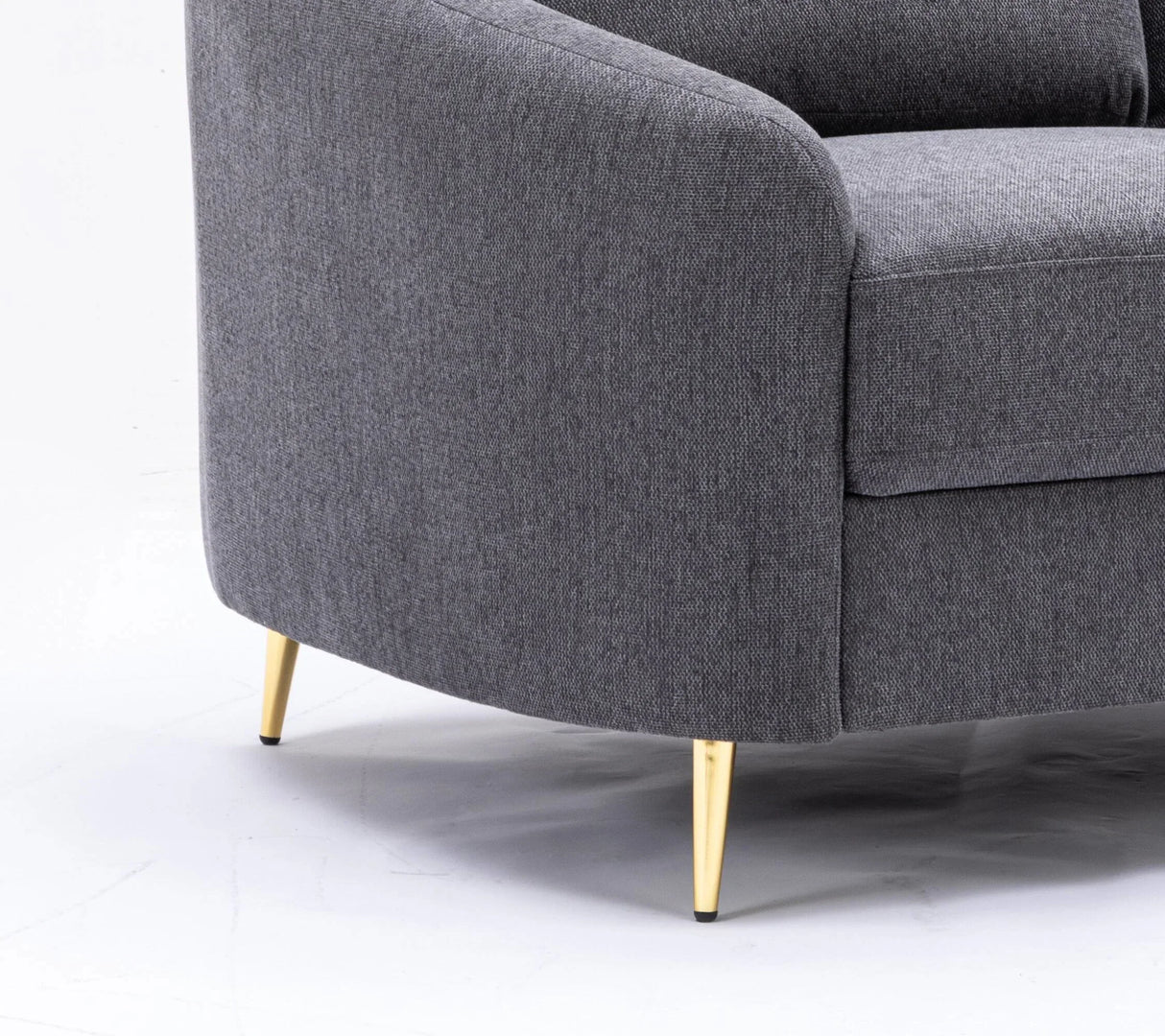 Yuina Gray Linen 3 Pieces Living Room Set - Furniture Home Direct