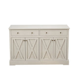Vintage Sideboard With 2 Drawers And Four Doors For Living Room - Furniture Home Direct