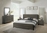 Bedroom Set King Size Dresser Mirror Nightstands Gray - Furniture Home Direct