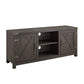 Modern Farmhouse Barn Door 3 Shelf TV Stand For TVs Up To 65” - Furniture Home Direct