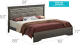 Chic Elegantly Designed Transitional Bed - Furniture Home Direct