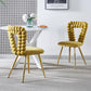 Modern Chair With Iron Tube Legs, Soft Cushions And Comfortable Backrest, Suitable For Dining Room, Living Room, Cafe, Hairball Back - Furniture Home Direct