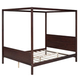 Canopy Platform Bed With Headboard And Footboard, Slat Support Leg - Furniture Home Direct