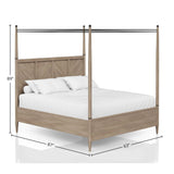 Transitional Styling Canopy Bed - Furniture Home Direct