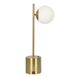 Ethereal - Modern Small Table Lamp, Desk Lamp Fixture With Globe Shade - Gold / White - Furniture Home Direct