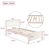 Platform Bed With Headboard, Footboard And Wood Slat Support - Furniture Home Direct