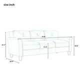 Tufted 3 Piece Living room Set Sofa, love Seat and Chair - Foam Green - Furniture Home Direct