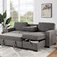 Estelle - Fabric Reversible Sleeper Sectional With Storage Chaise Drop-Down Table 2 Cup Holders And 2 USB Ports - Furniture Home Direct