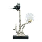 Aluminum Candle Holder With Marble Stand - Furniture Home Direct