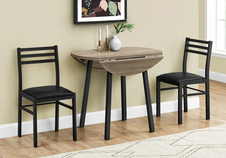 3 Pieces Dining Table Set, Small, Drop Leaf, Contemporary & Modern - Furniture Home Direct