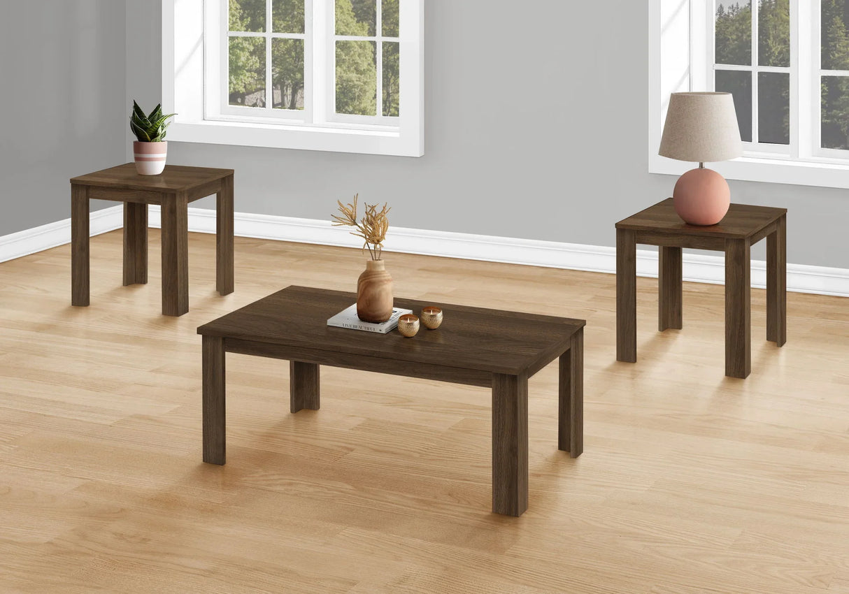 Table Set, Coffee, End, Side, Accent For Living Room Transitional (Set of 3) - Furniture Home Direct