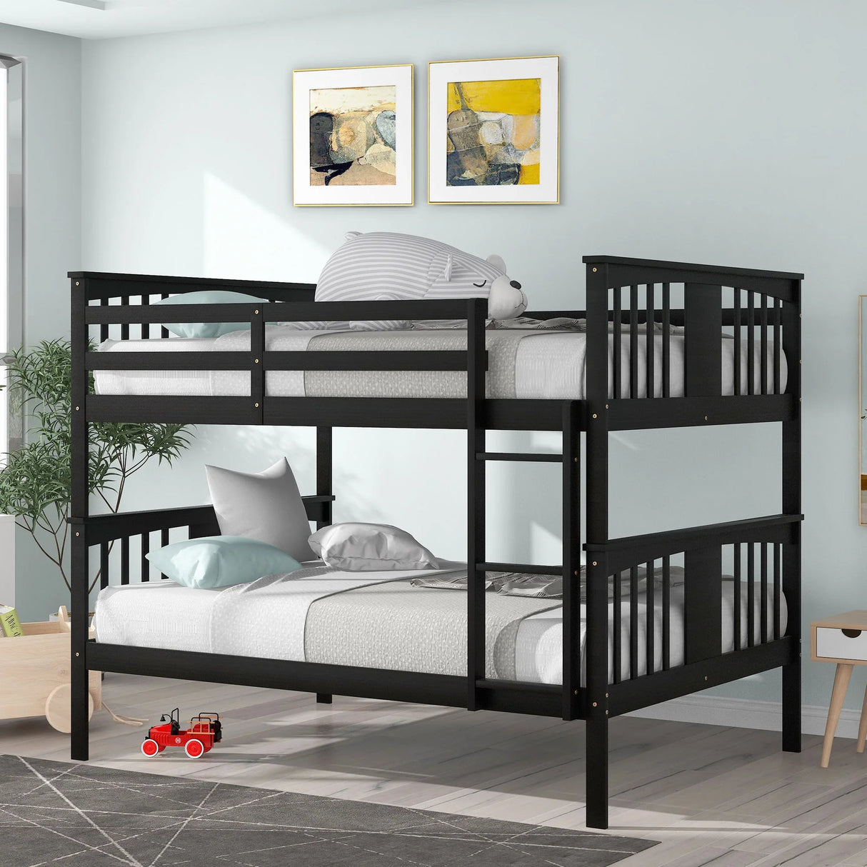 Bunk Bed With Ladder For Bedroom, Guest Room Furniture - Furniture Home Direct